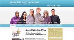 Desktop Screenshot of bramptondentureclinic.com