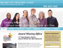 Tablet Screenshot of bramptondentureclinic.com